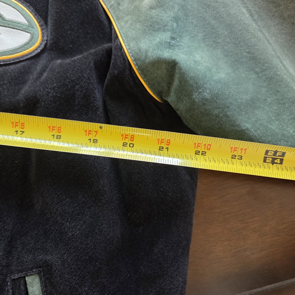 Green Bay Packers Vintage Suede Leather Jacket M - Picture 15 of 15